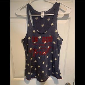 Boutique medium “in god we trust” tank